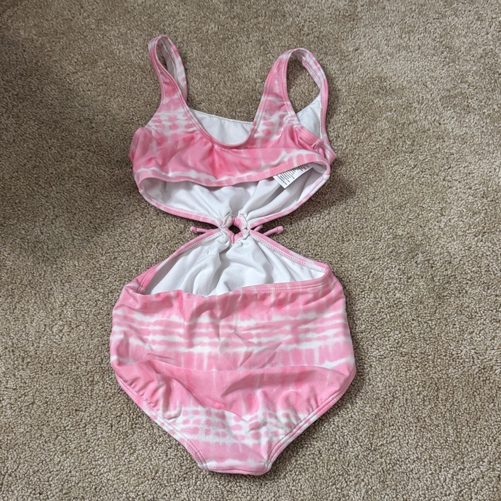 Art Class Pink and White Girls' Swim Suit - Picture 3 of 3